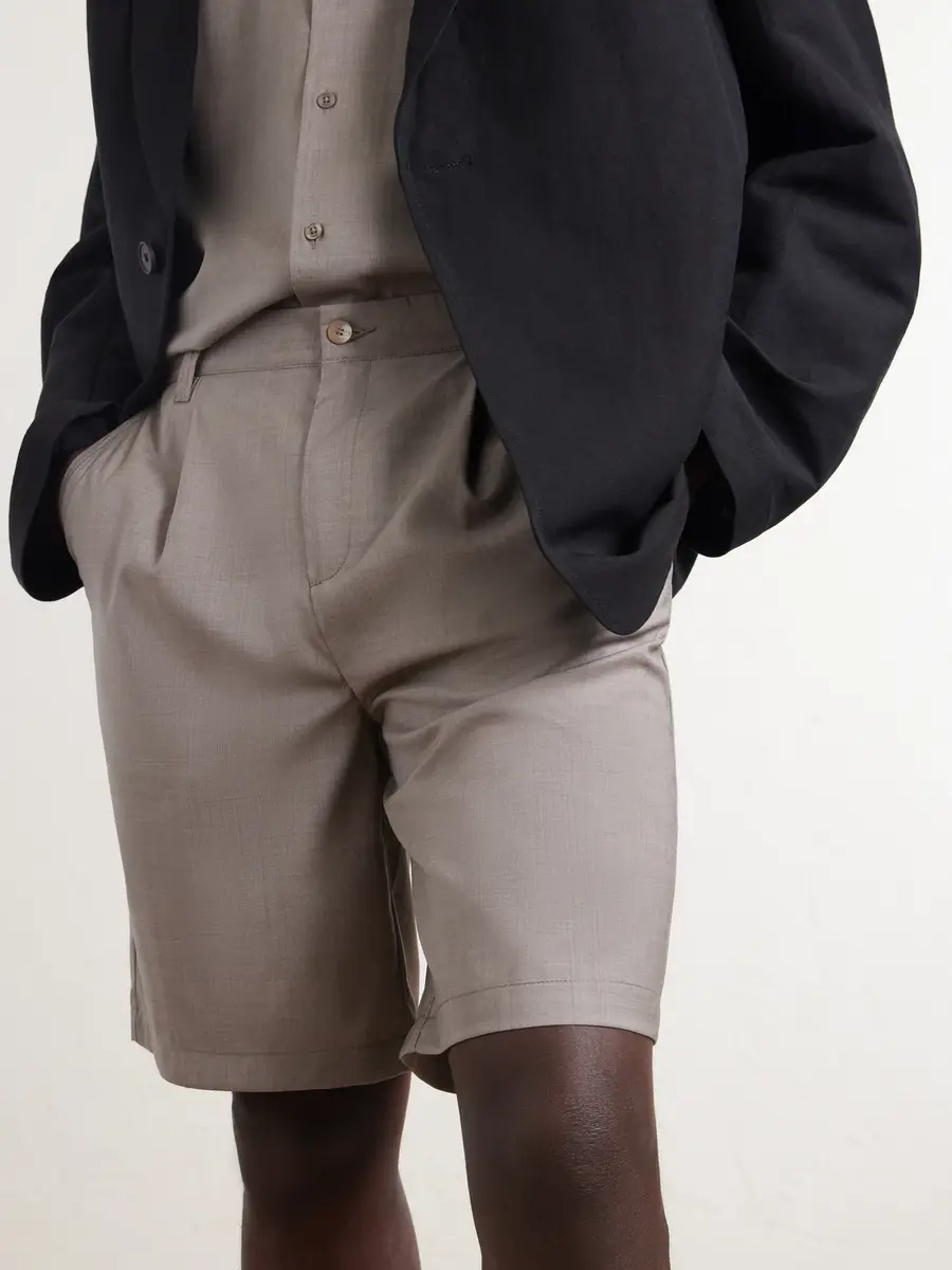 Frescobol Carioca Serano Pleated Wool Shorts - Men | Thumbnail 5 Frescobol Carioca Serano Pleated Wool Shorts - Men | Thumbnail 5
