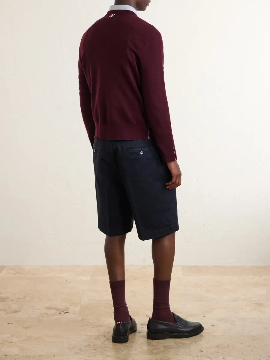 Thom Browne Milano Stitch Wool, Linen and Cotton-Blend Sweater - Men | Thumbnail 4 Thom Browne Milano Stitch Wool, Linen and Cotton-Blend Sweater - Men | Thumbnail 4