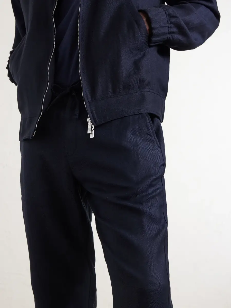 Frescobol Carioca Mendes Straight-Leg Linen and Cotton-Blend Twill Drawstring Trousers - Men | Thumbnail 5 Frescobol Carioca Mendes Straight-Leg Linen and Cotton-Blend Twill Drawstring Trousers - Men | Thumbnail 5