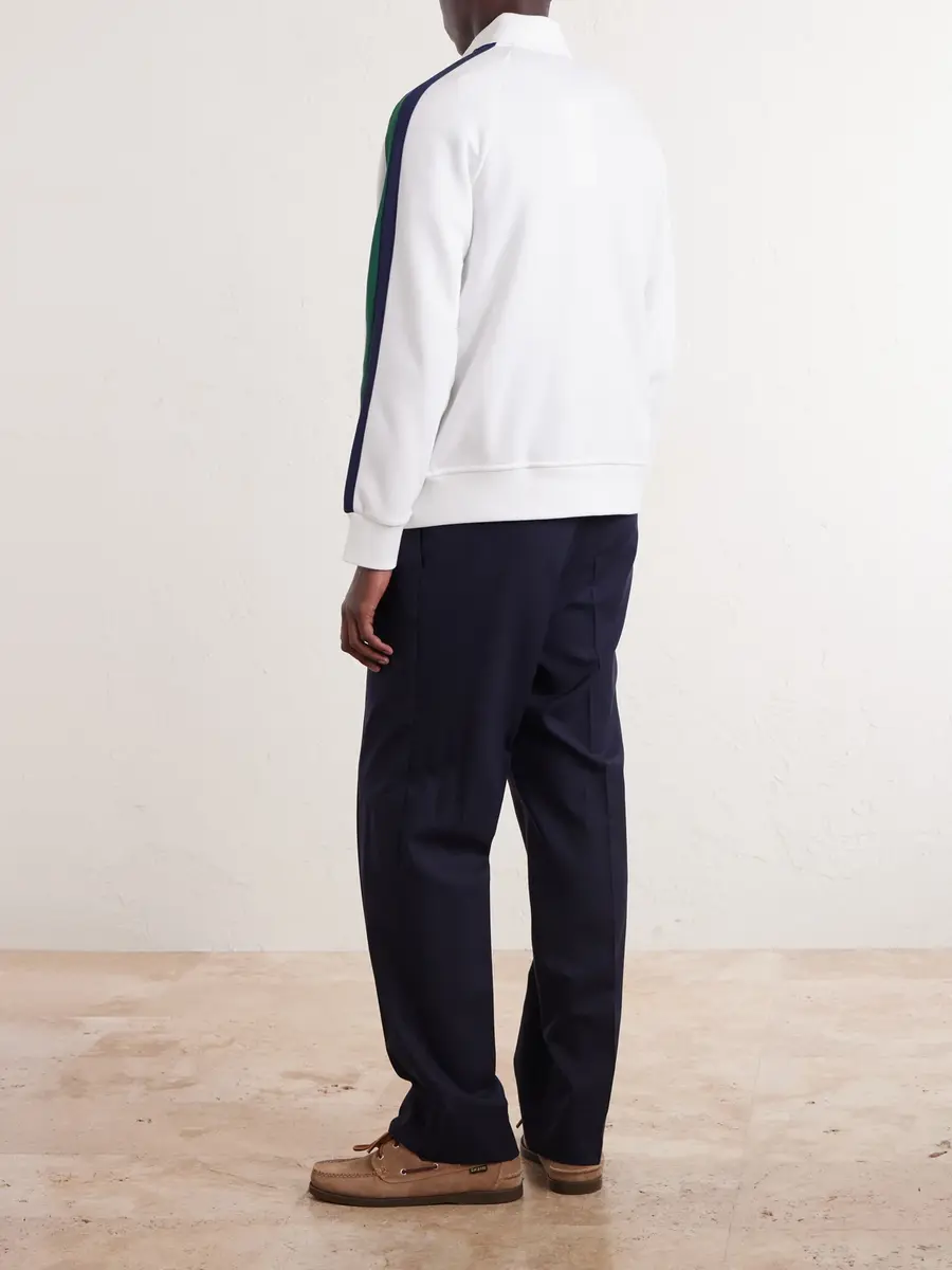 Polo Ralph Lauren Logo-Embroidered Striped Cotton-Jersey Zip-Up Sweatshirt - Men | Thumbnail 4 Polo Ralph Lauren Logo-Embroidered Striped Cotton-Jersey Zip-Up Sweatshirt - Men | Thumbnail 4