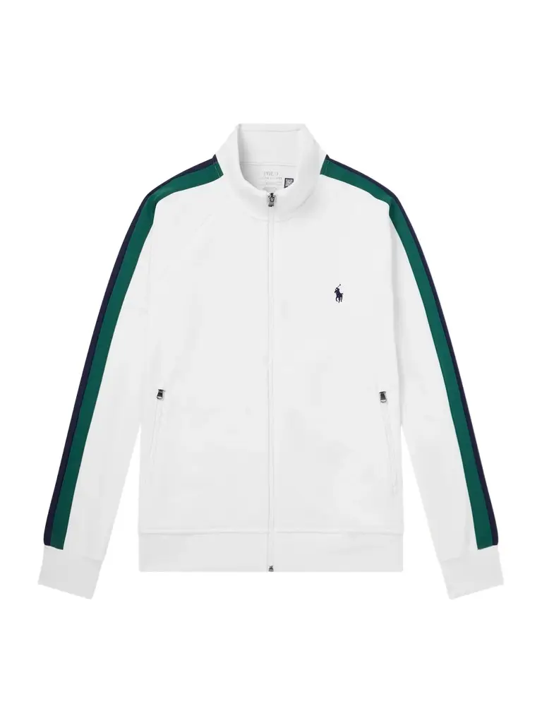 Polo Ralph Lauren Logo-Embroidered Striped Cotton-Jersey Zip-Up Sweatshirt - Men | Image 1 Polo Ralph Lauren Logo-Embroidered Striped Cotton-Jersey Zip-Up Sweatshirt - Men | Image 1