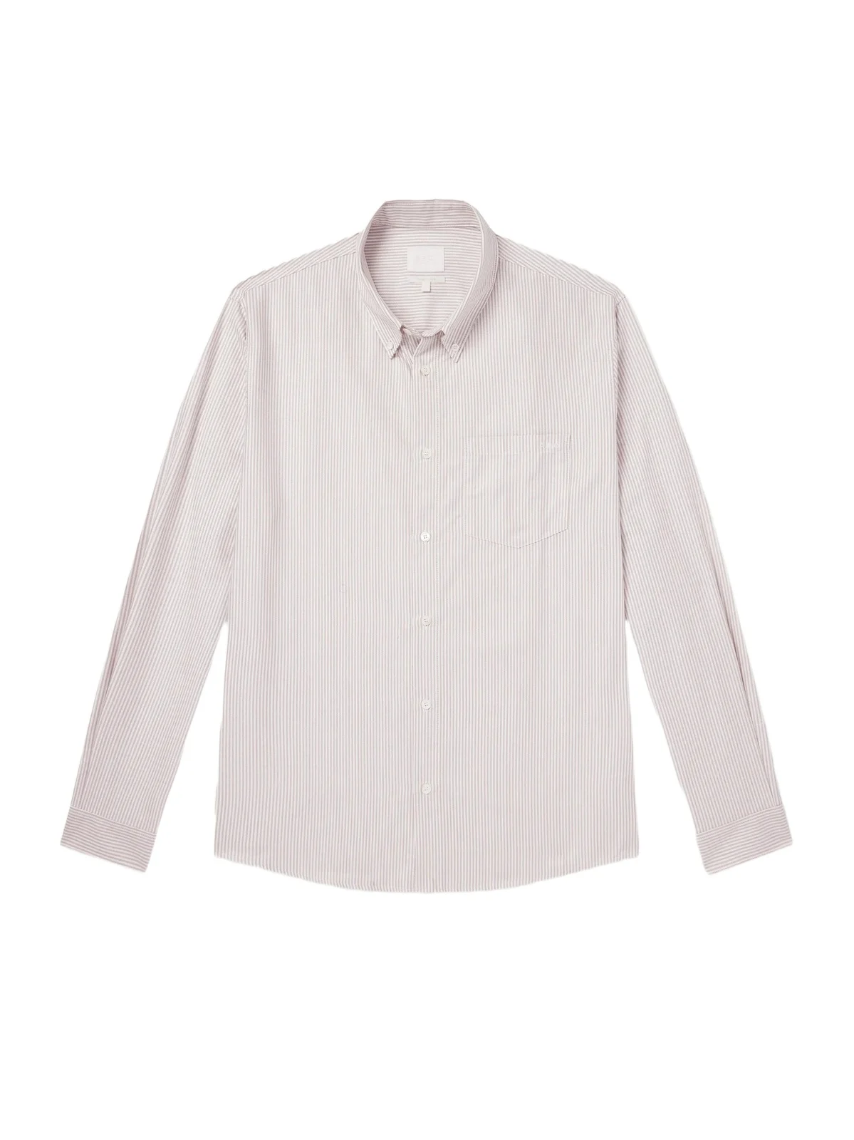 Button-Down Collar Striped Cotton Shirt - Men Button-Down Collar Striped Cotton Shirt - Men