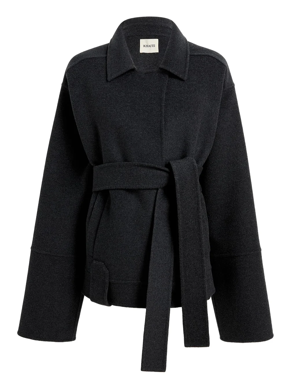 Khaite Alder Jacket In Charcoal Wool