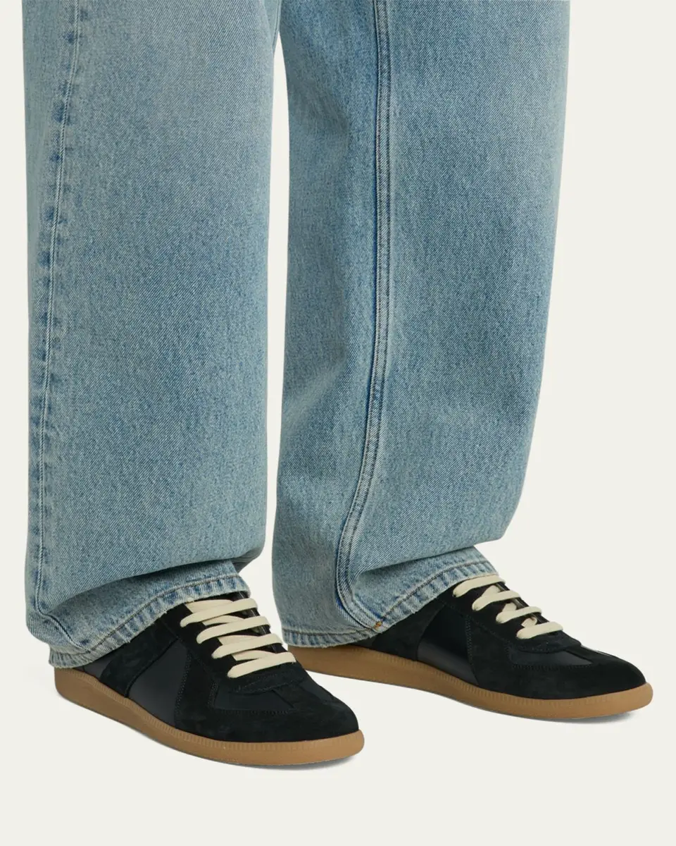 Maison Margiela Men's Replica Leather Low-Top Sneakers | Thumbnail 2 Maison Margiela Men's Replica Leather Low-Top Sneakers | Thumbnail 2
