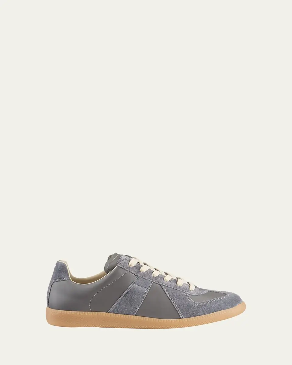 Maison Margiela Men's Replica Leather Low-Top Sneakers | Thumbnail 7 Maison Margiela Men's Replica Leather Low-Top Sneakers | Thumbnail 7