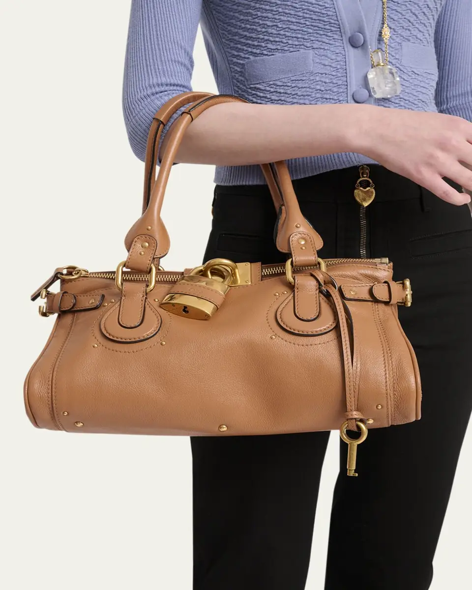 Chloé Paddington Padlock Shoulder Bag in Leather | Thumbnail 2 Chloé Paddington Padlock Shoulder Bag in Leather | Thumbnail 2