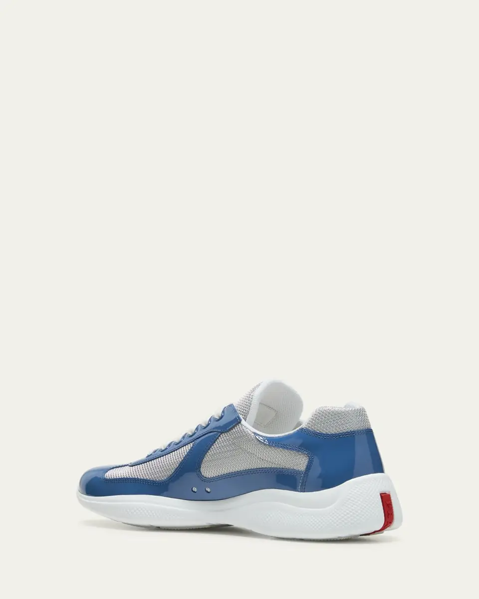 Prada Men's America's Cup Patent Leather Sneakers | Thumbnail 12 Prada Men's America's Cup Patent Leather Sneakers | Thumbnail 12