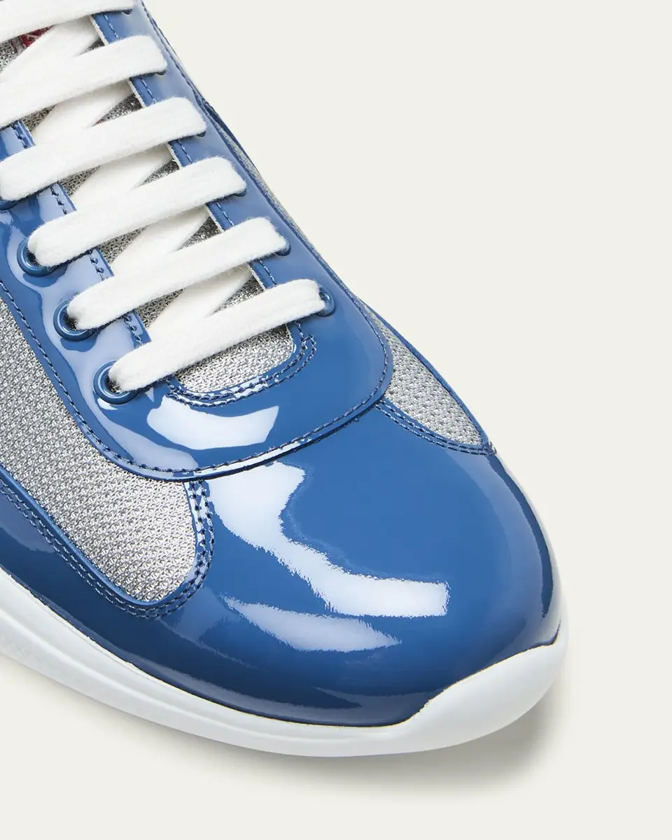 Prada Men's America's Cup Patent Leather Sneakers | Thumbnail 13 Prada Men's America's Cup Patent Leather Sneakers | Thumbnail 13