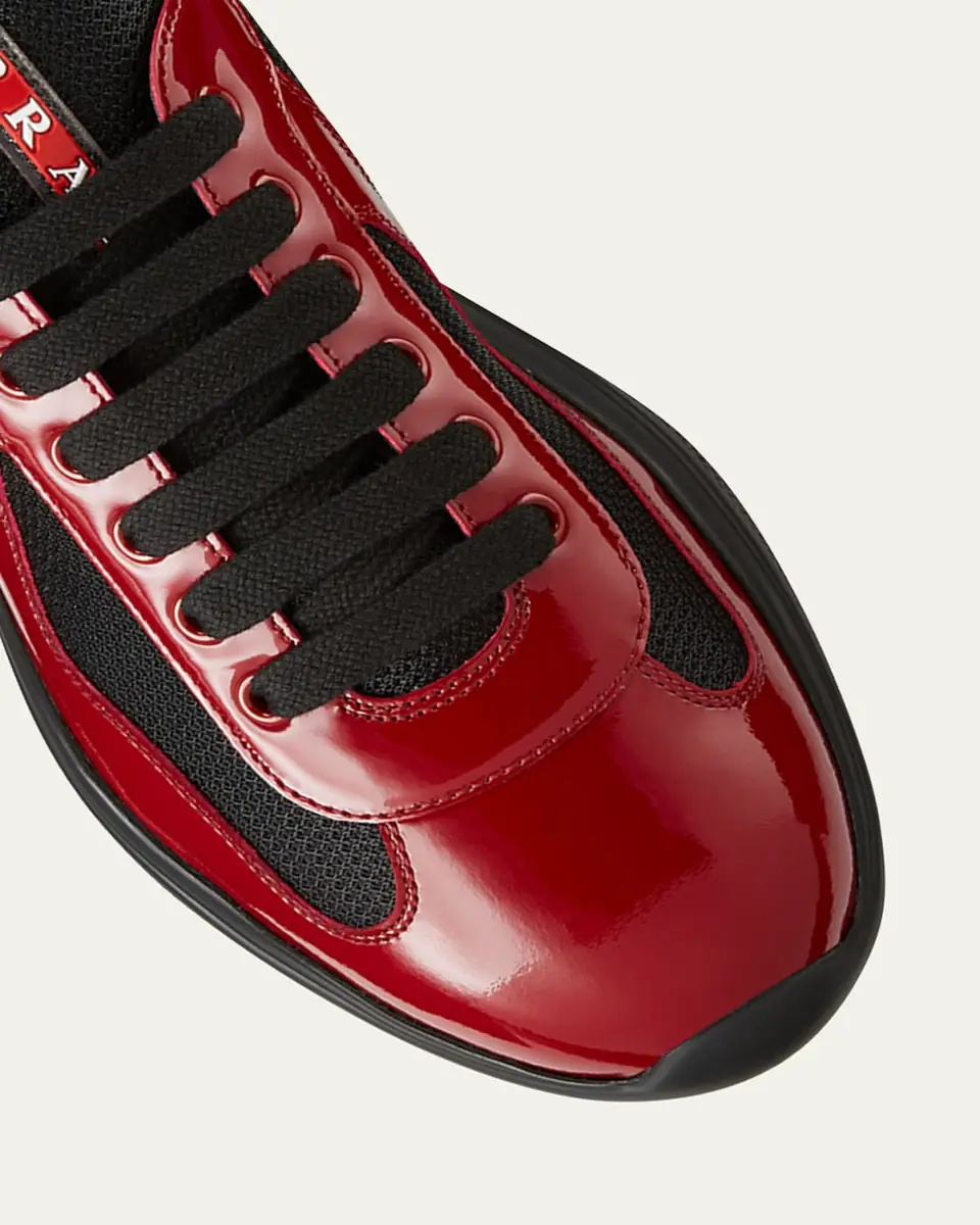 Prada Men's America's Cup Patent Leather Sneakers | Thumbnail 17 Prada Men's America's Cup Patent Leather Sneakers | Thumbnail 17