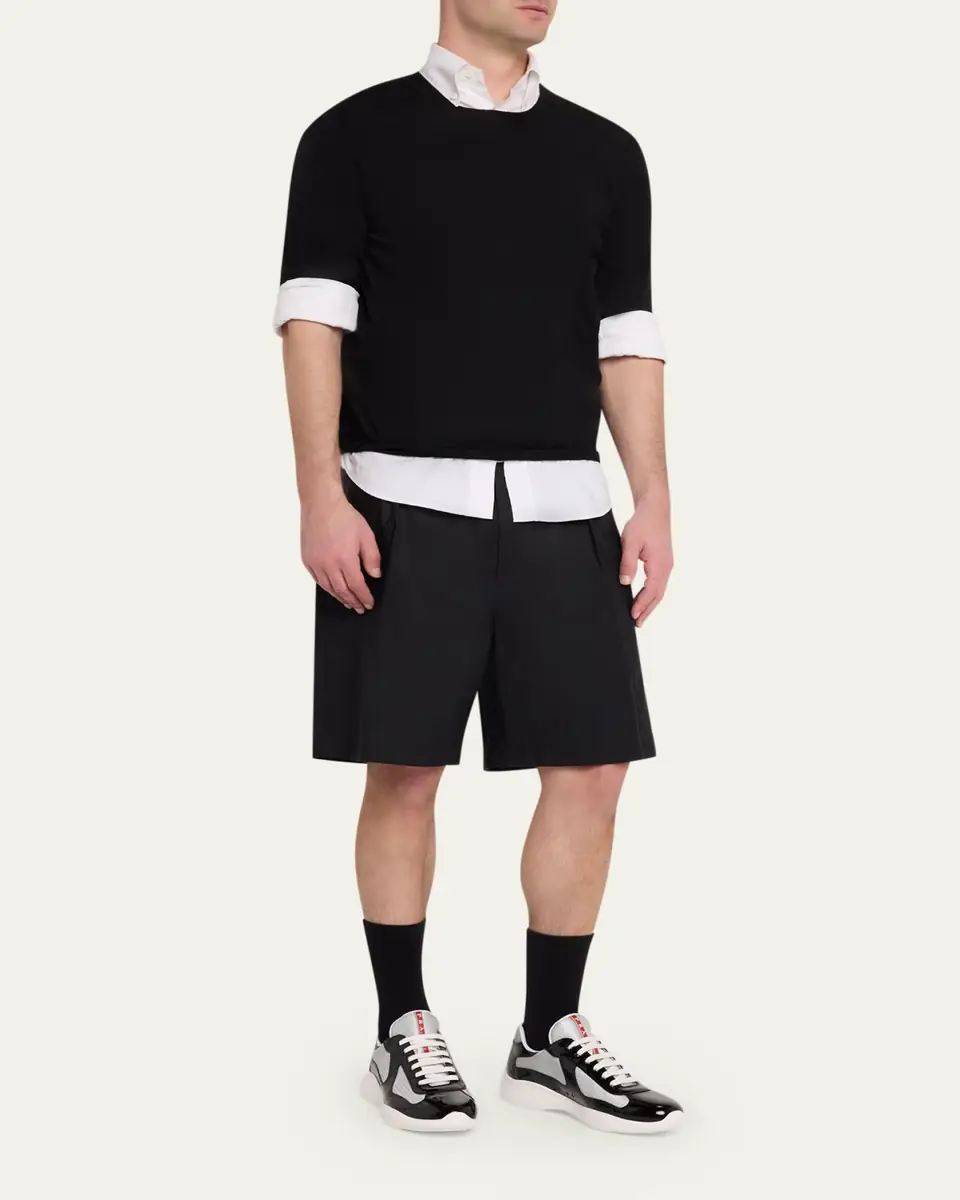 Prada Men's America's Cup Patent Leather Sneakers | Thumbnail 3 Prada Men's America's Cup Patent Leather Sneakers | Thumbnail 3