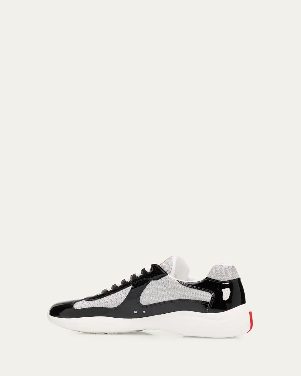 Prada Men's America's Cup Patent Leather Sneakers | Thumbnail 4 Prada Men's America's Cup Patent Leather Sneakers | Thumbnail 4