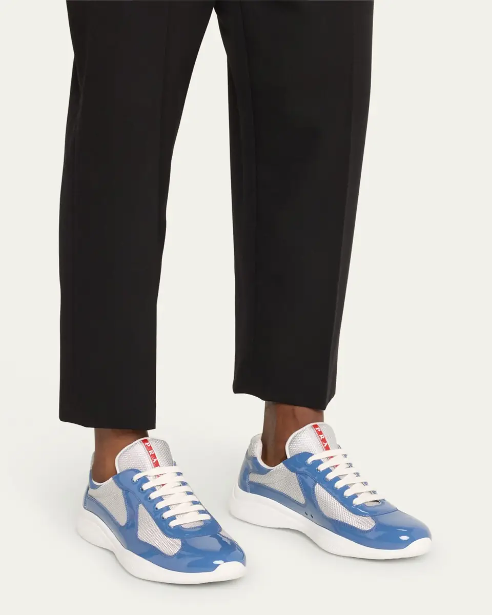 Prada Men's America's Cup Patent Leather Sneakers | Thumbnail 10 Prada Men's America's Cup Patent Leather Sneakers | Thumbnail 10