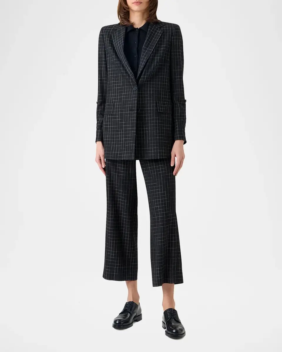 Akris punto Windowpane Check Single-Breasted Jacket | Thumbnail 2 Akris punto Windowpane Check Single-Breasted Jacket | Thumbnail 2