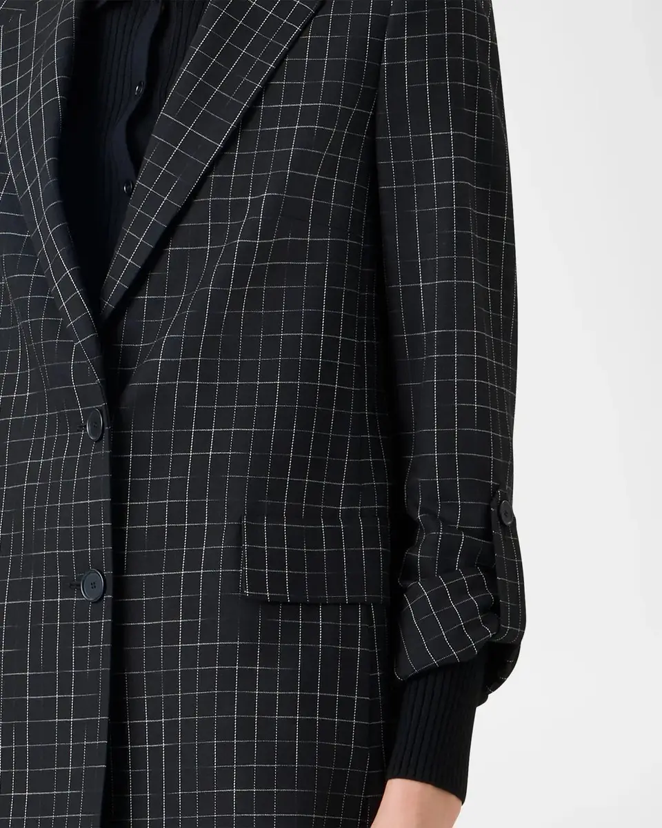 Akris punto Windowpane Check Single-Breasted Jacket | Thumbnail 5 Akris punto Windowpane Check Single-Breasted Jacket | Thumbnail 5