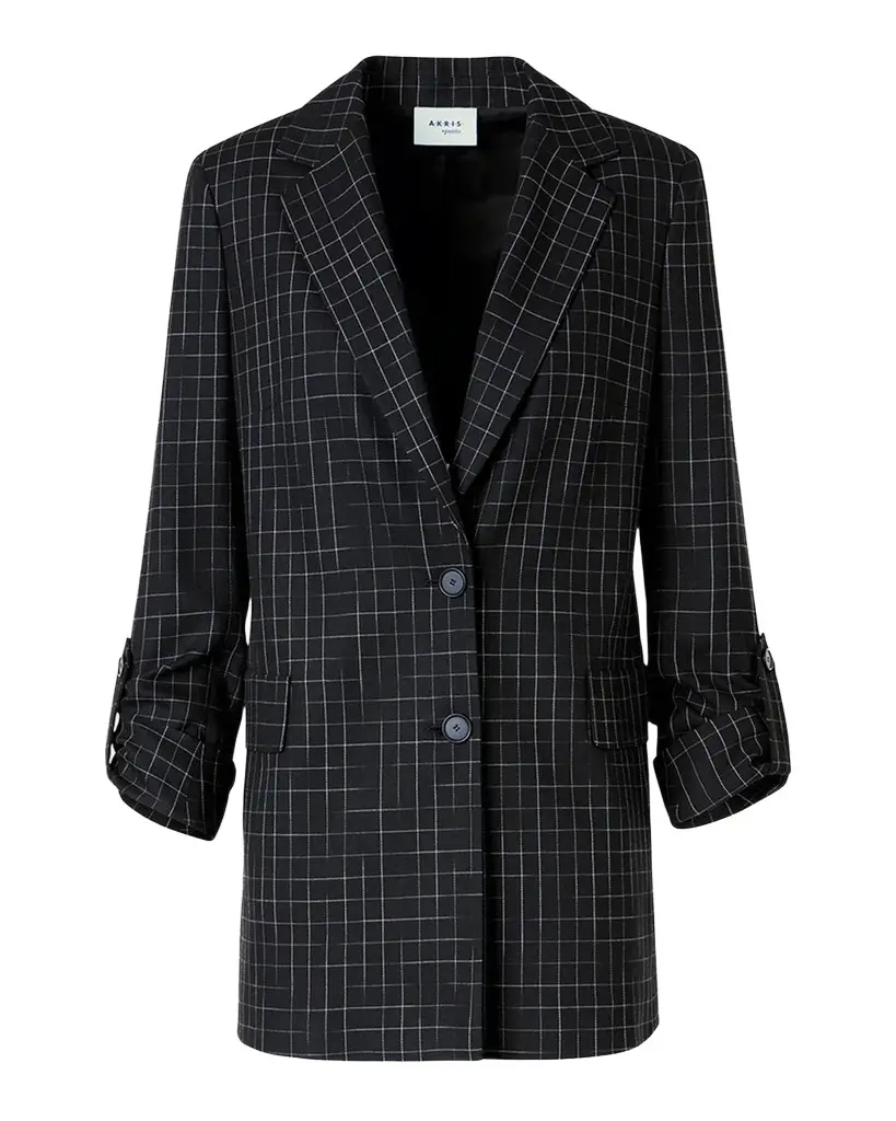 Akris punto Windowpane Check Single-Breasted Jacket | Image 1 Akris punto Windowpane Check Single-Breasted Jacket | Image 1