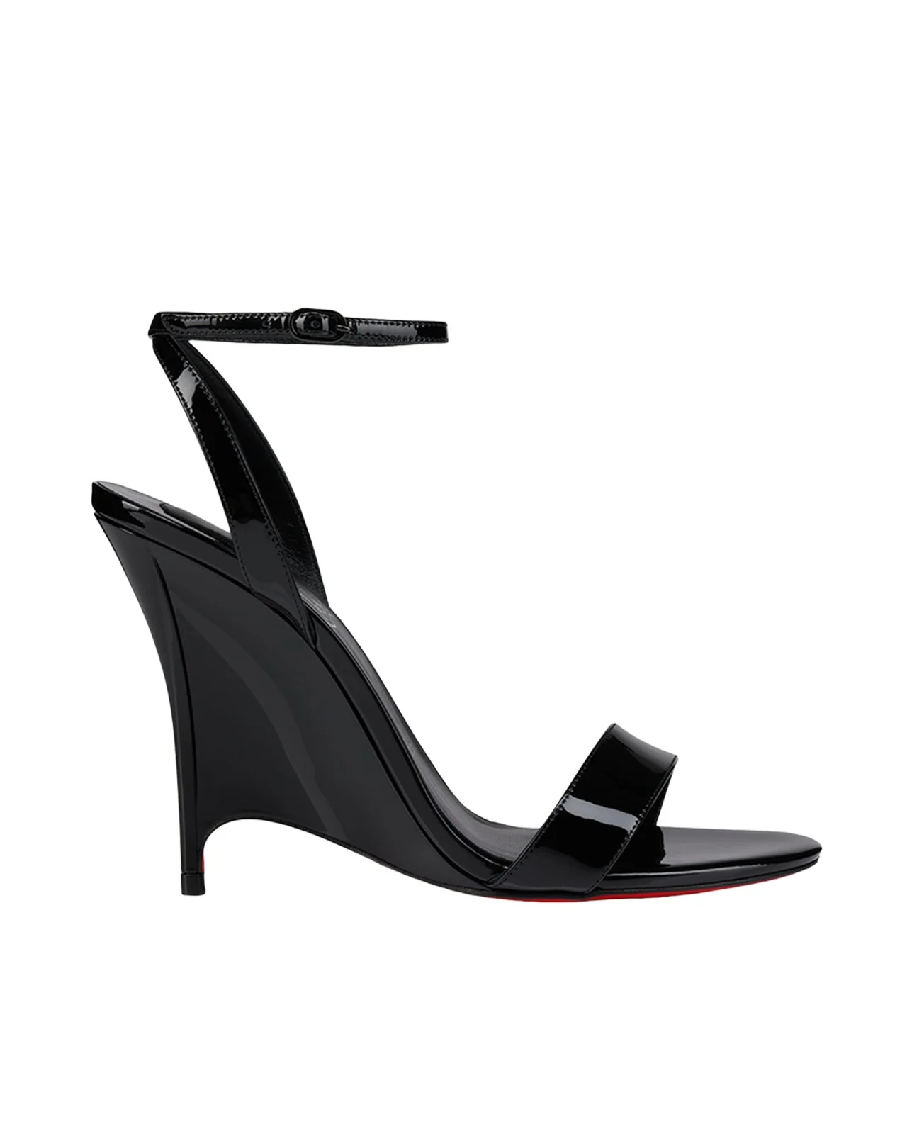 100mm Zeezeenella Patent Leather Wedge Sandals 100mm Zeezeenella Patent Leather Wedge Sandals