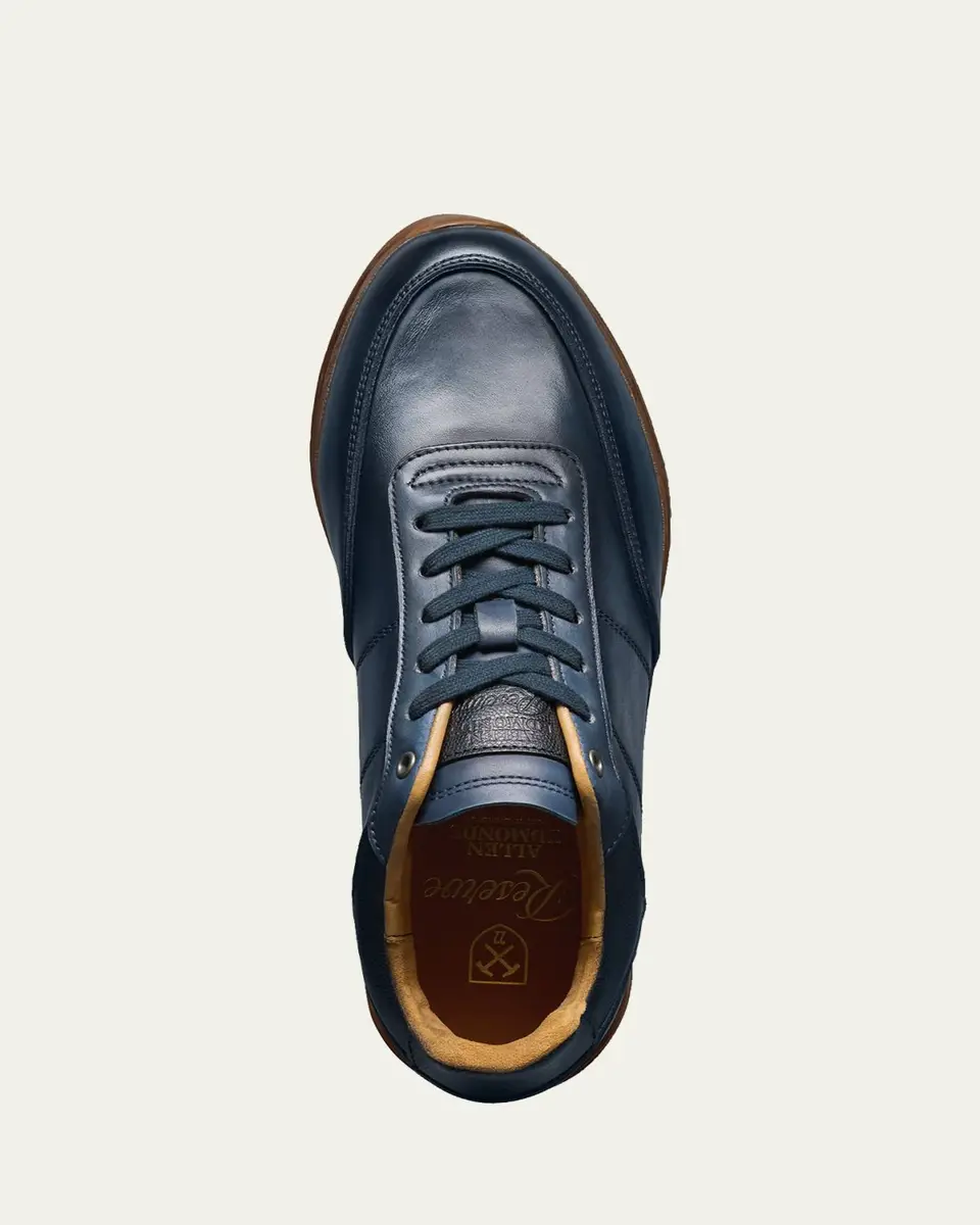 Allen Edmonds Men's Brentwood Patina Leather Low-Top Sneakers | Thumbnail 4 Allen Edmonds Men's Brentwood Patina Leather Low-Top Sneakers | Thumbnail 4