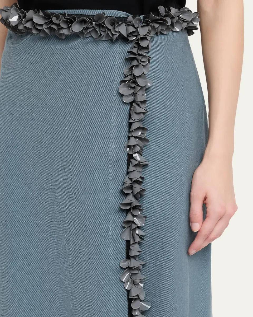 Diotima Darliston Embellished Asymmetric Cotton Midi Skirt | Thumbnail 5 Diotima Darliston Embellished Asymmetric Cotton Midi Skirt | Thumbnail 5