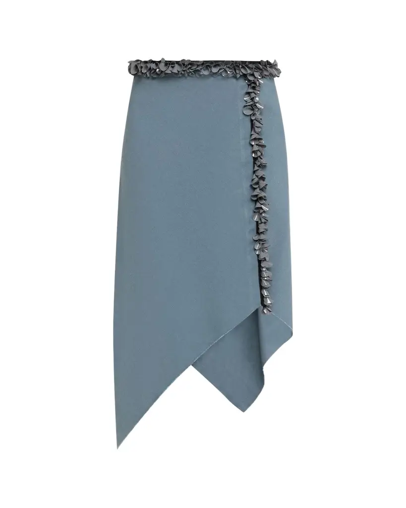 Diotima Darliston Embellished Asymmetric Cotton Midi Skirt | Image 1 Diotima Darliston Embellished Asymmetric Cotton Midi Skirt | Image 1