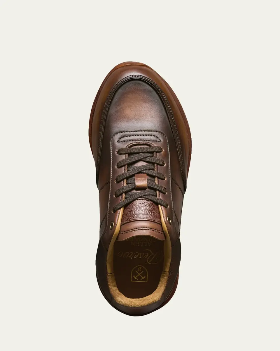 Allen Edmonds Men's Brentwood Patina Leather Low-Top Sneakers | Thumbnail 3 Allen Edmonds Men's Brentwood Patina Leather Low-Top Sneakers | Thumbnail 3