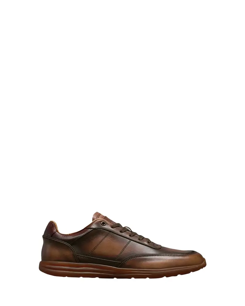 Allen Edmonds Men's Brentwood Patina Leather Low-Top Sneakers | Image 1 Allen Edmonds Men's Brentwood Patina Leather Low-Top Sneakers | Image 1