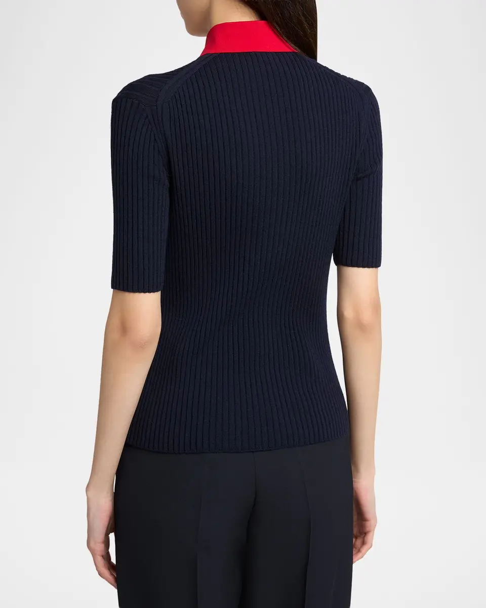 Jil Sander Short-Sleeve Button-Keyhole Polo Shirt | Thumbnail 3 Jil Sander Short-Sleeve Button-Keyhole Polo Shirt | Thumbnail 3