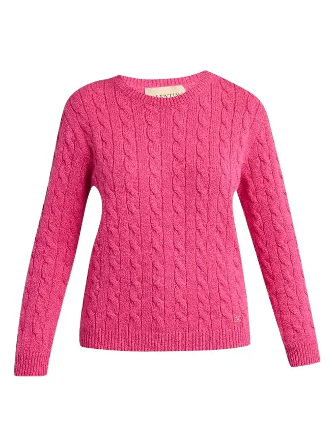 Cable Knit Crewneck Sweater