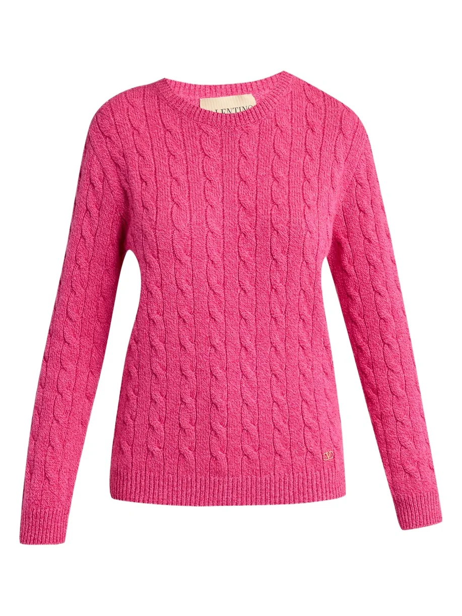 Cable Knit Crewneck Sweater