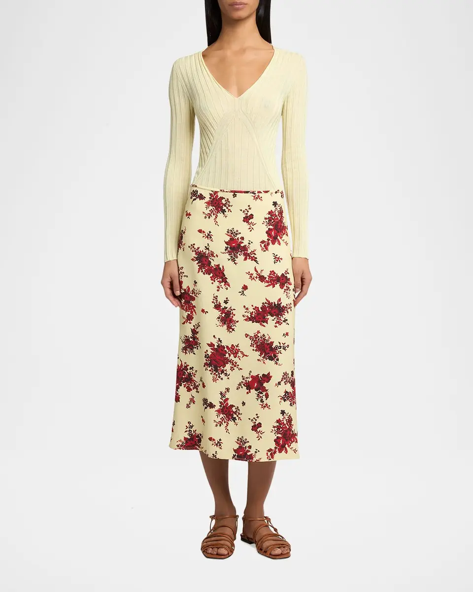 Jil Sander Cashmere-Silk V-Neck Sweater | Thumbnail 2 Jil Sander Cashmere-Silk V-Neck Sweater | Thumbnail 2