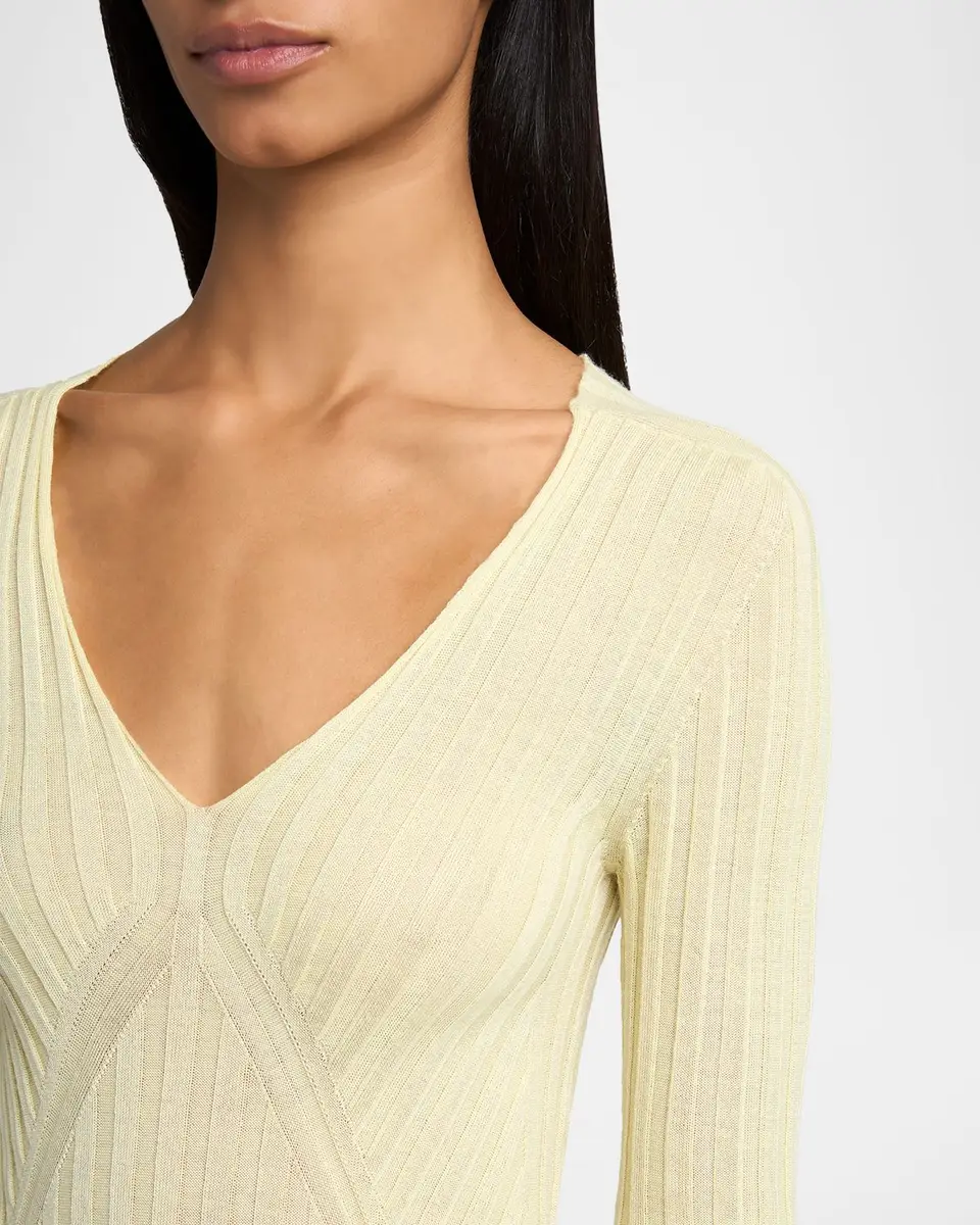 Jil Sander Cashmere-Silk V-Neck Sweater | Thumbnail 5 Jil Sander Cashmere-Silk V-Neck Sweater | Thumbnail 5