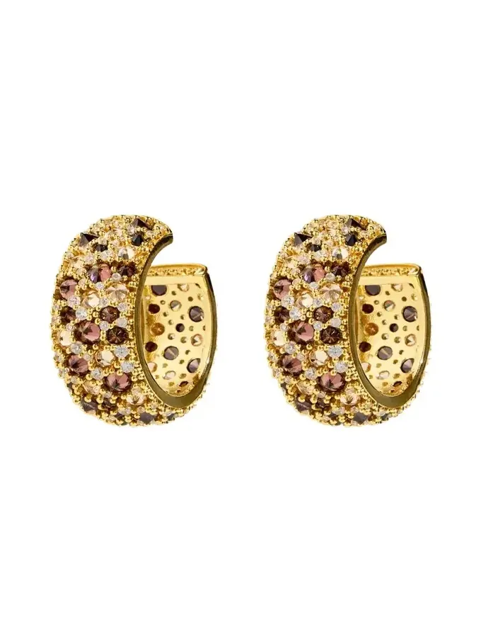Leary Hoop Earrings, Leopard