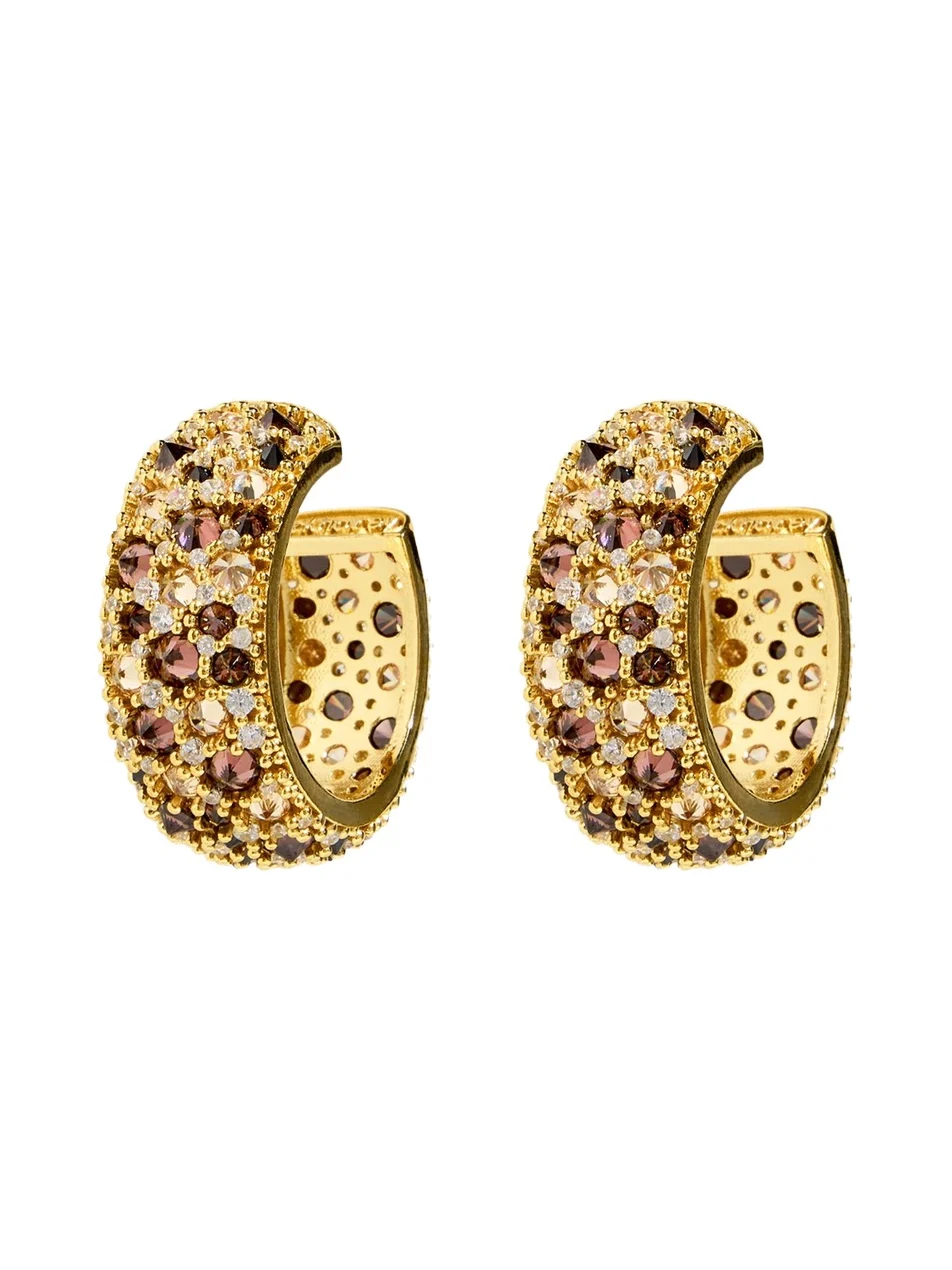 Leary Hoop Earrings, Leopard Leary Hoop Earrings, Leopard