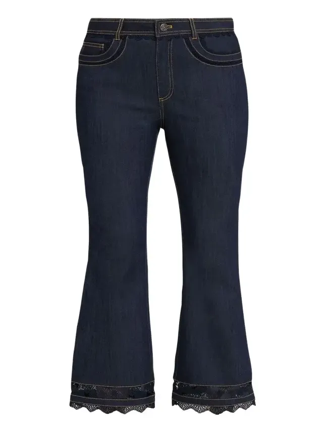 Stevie Guipure Lace Crop Flare Jeans Stevie Guipure Lace Crop Flare Jeans