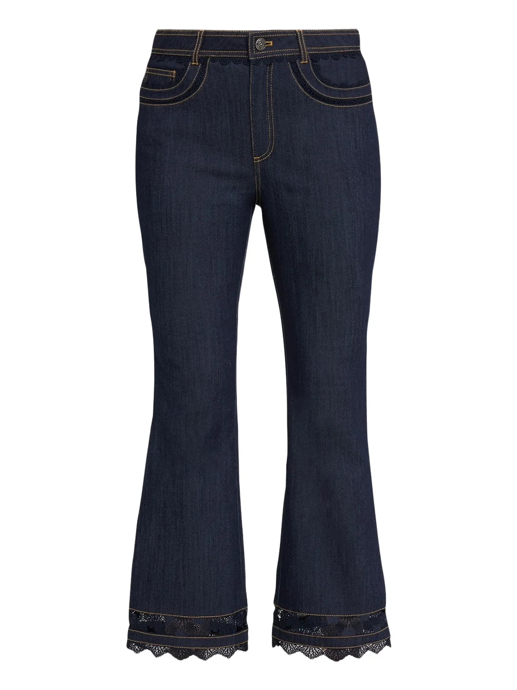 Stevie Guipure Lace Crop Flare Jeans Stevie Guipure Lace Crop Flare Jeans