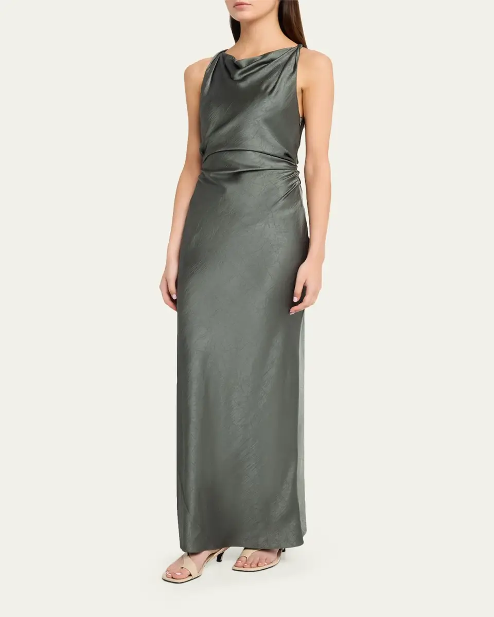 Vince Twist Satin Maxi Dress | Thumbnail 4