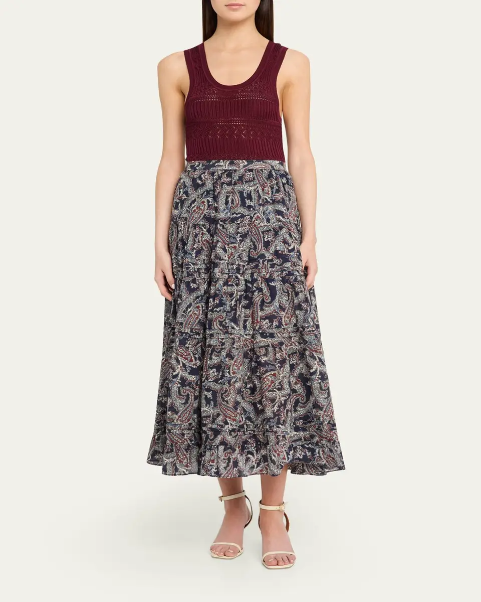 Veronica Beard Heatheralyn Paisley Skirt | Thumbnail 2 Veronica Beard Heatheralyn Paisley Skirt | Thumbnail 2
