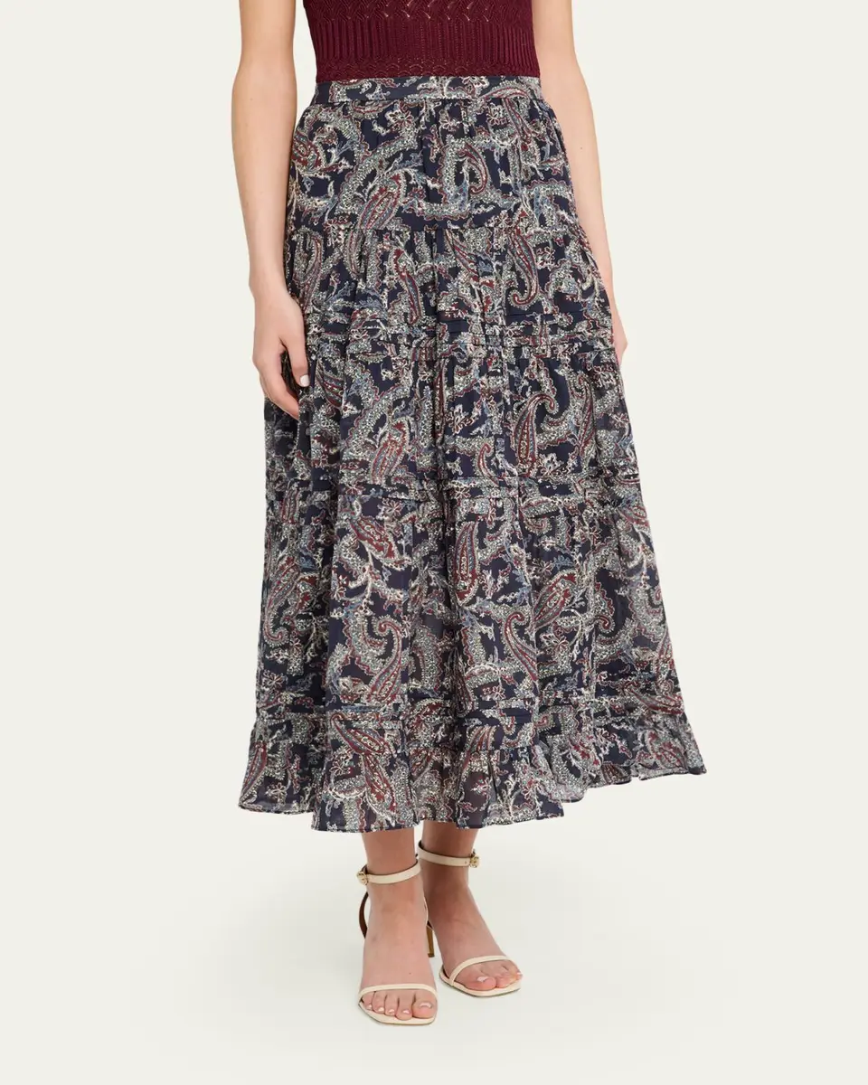 Veronica Beard Heatheralyn Paisley Skirt | Thumbnail 4 Veronica Beard Heatheralyn Paisley Skirt | Thumbnail 4