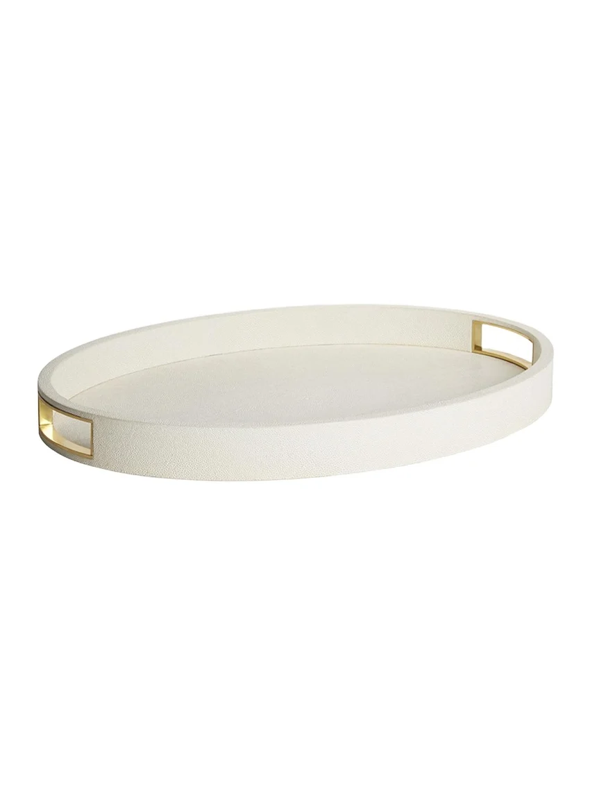 AERIN Modern Faux Shagreen Cocktail Tray