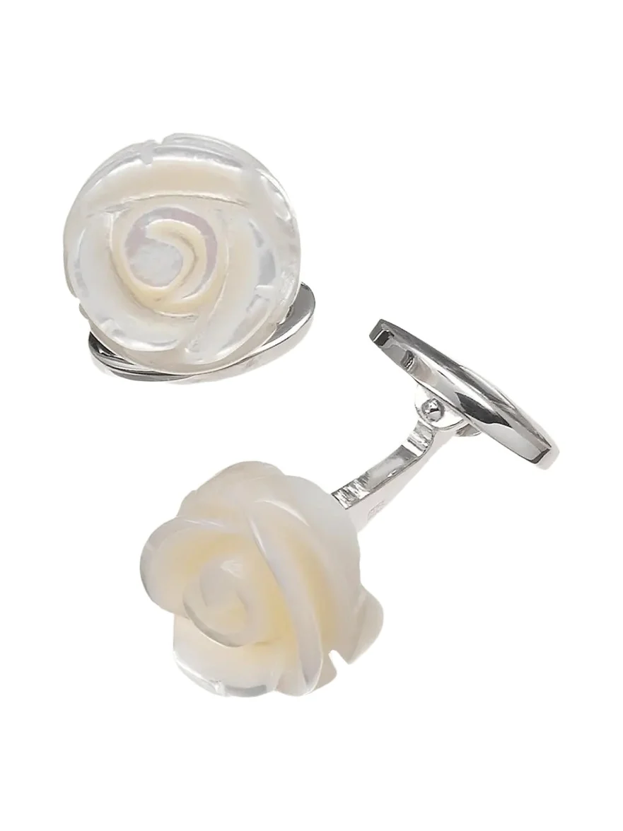 Carved Rose Cuff Links Carved Rose Cuff Links