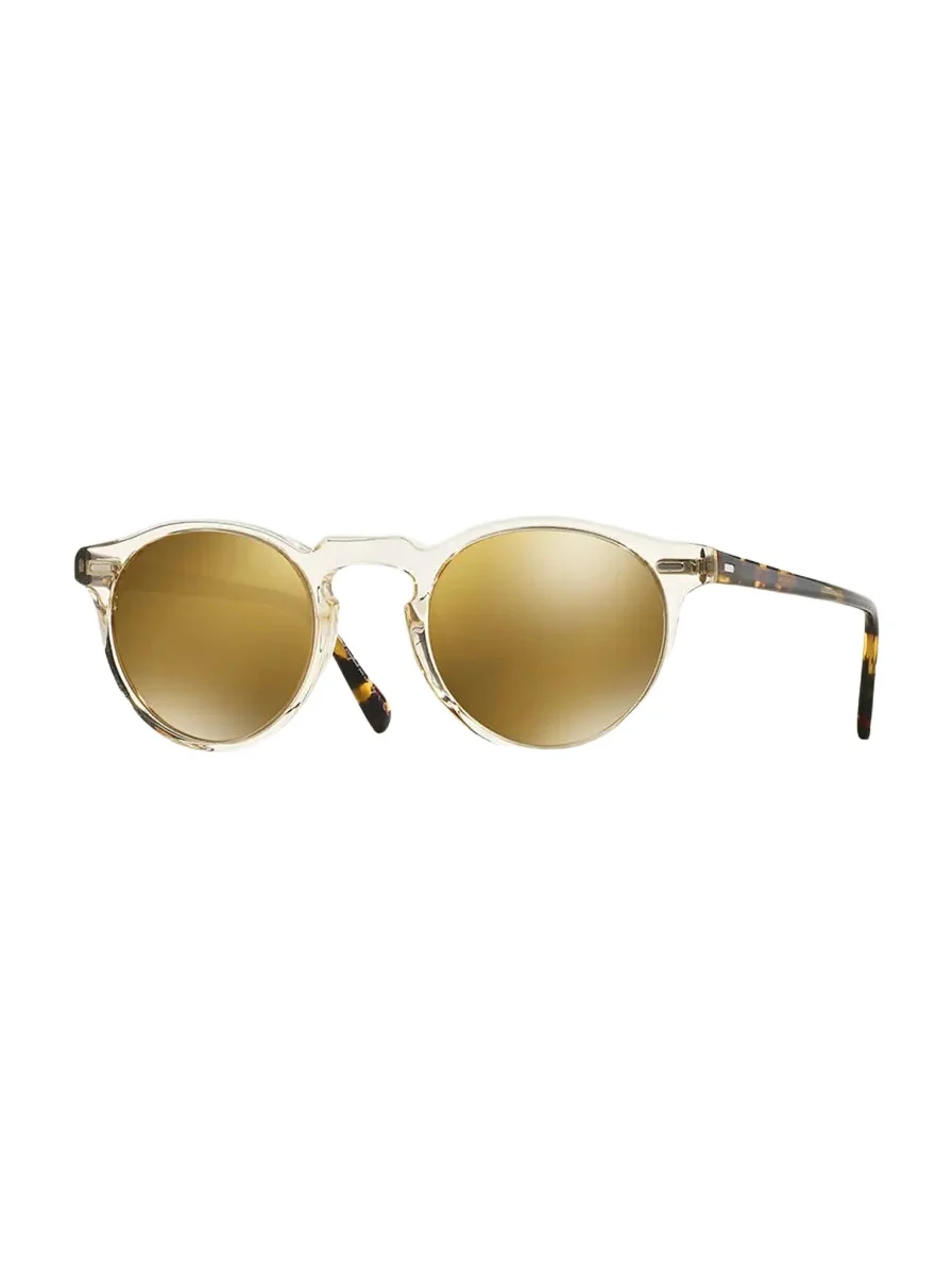 Oliver Peoples Gregory Peck 47 Round Sunglasses