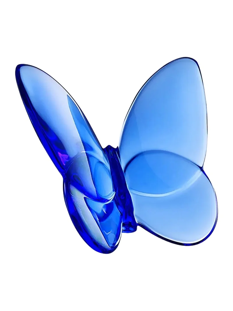 Baccarat 2.5" Lucky Crystal Blue Butterfly