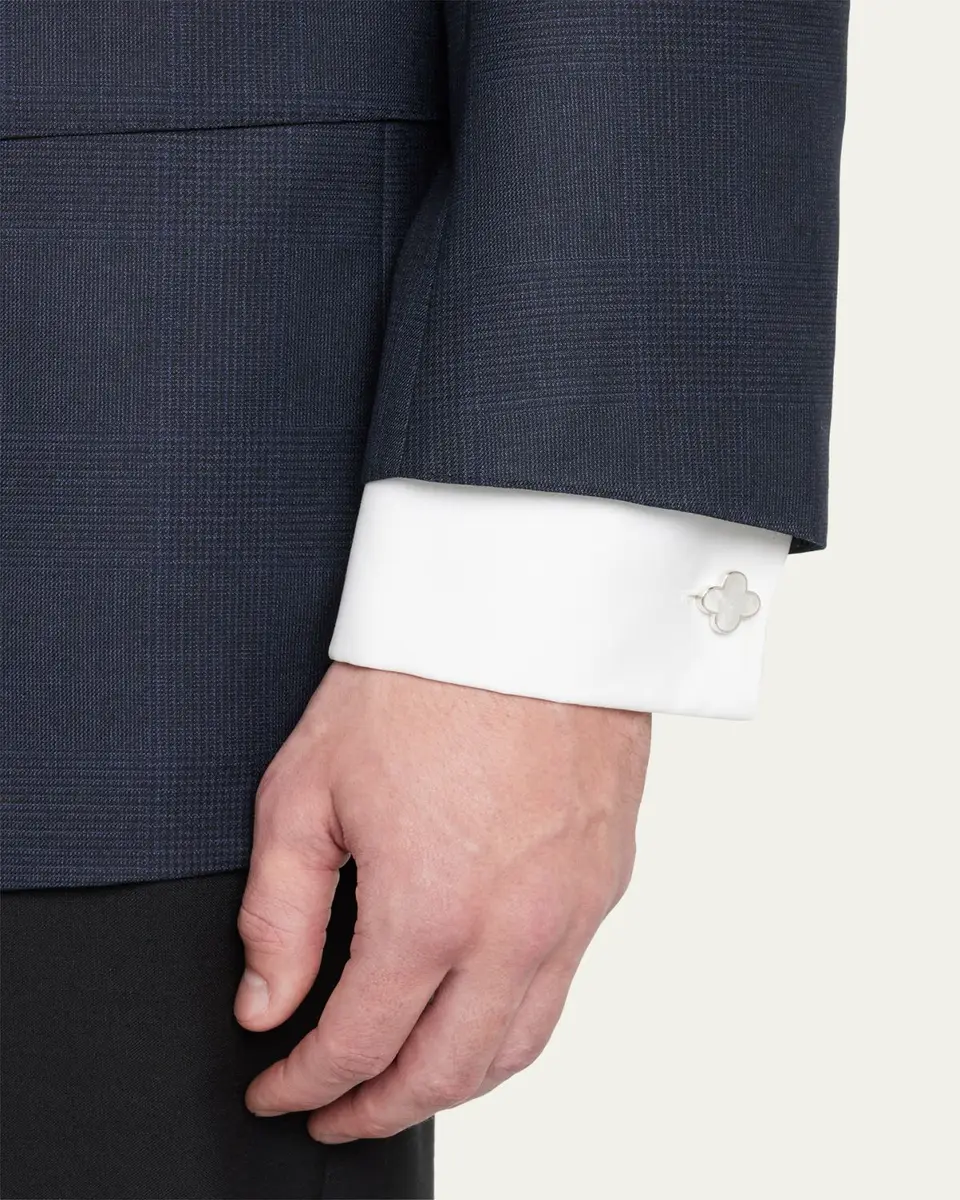 Jan Leslie Mother-of-Pearl Clover Cuff Links | Thumbnail 2