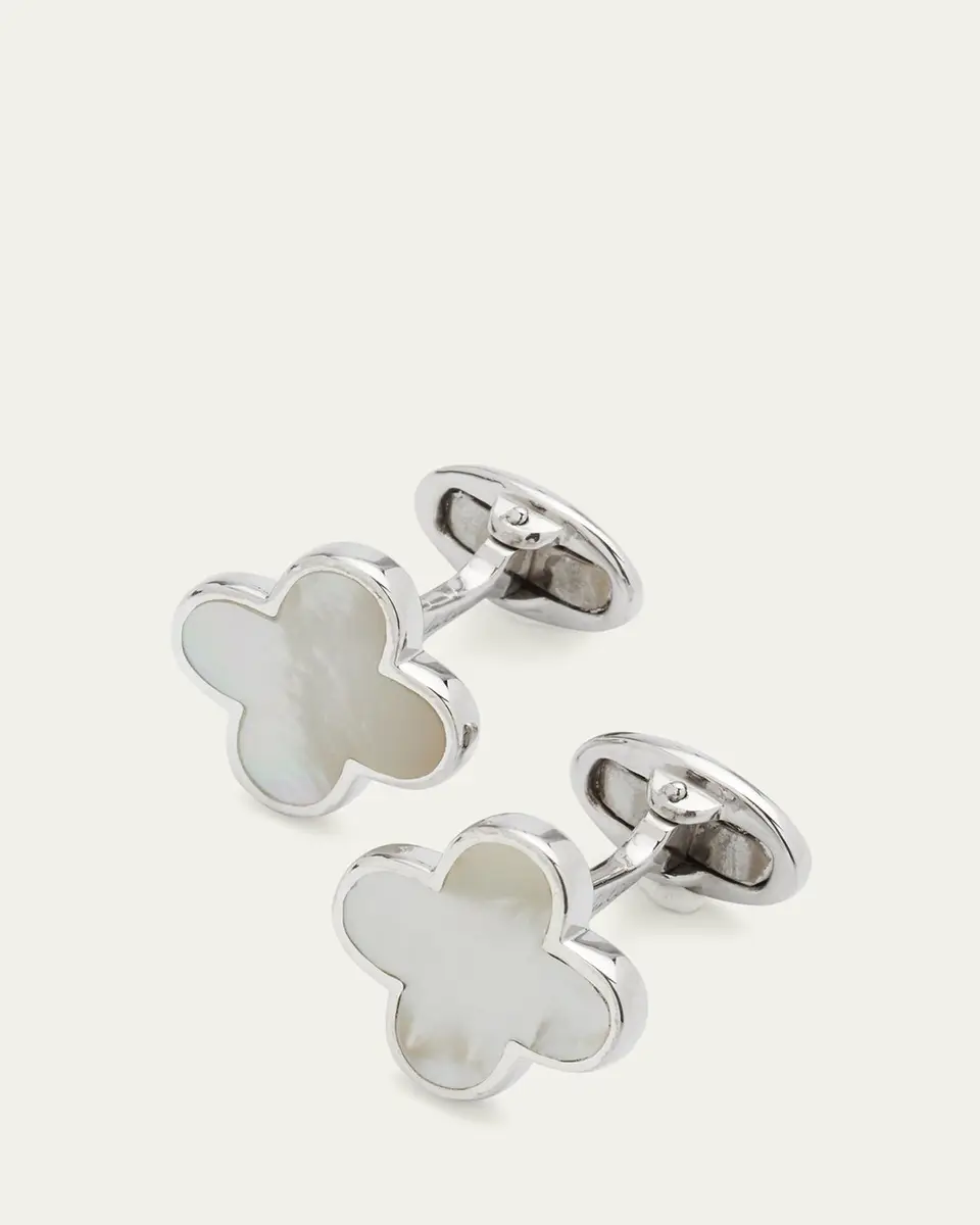 Jan Leslie Mother-of-Pearl Clover Cuff Links | Thumbnail 3