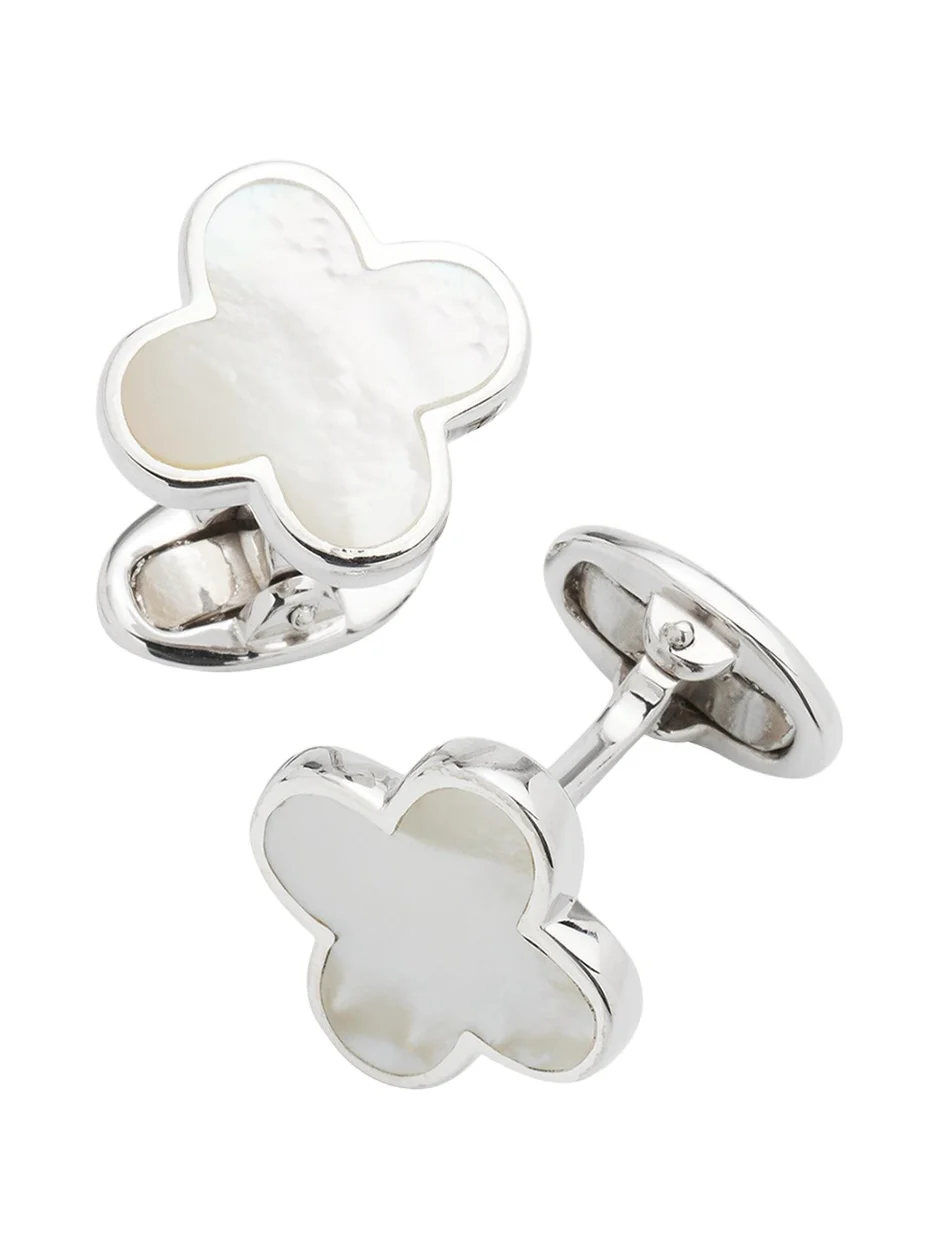 Mother-of-Pearl Clover Cuff Links Mother-of-Pearl Clover Cuff Links