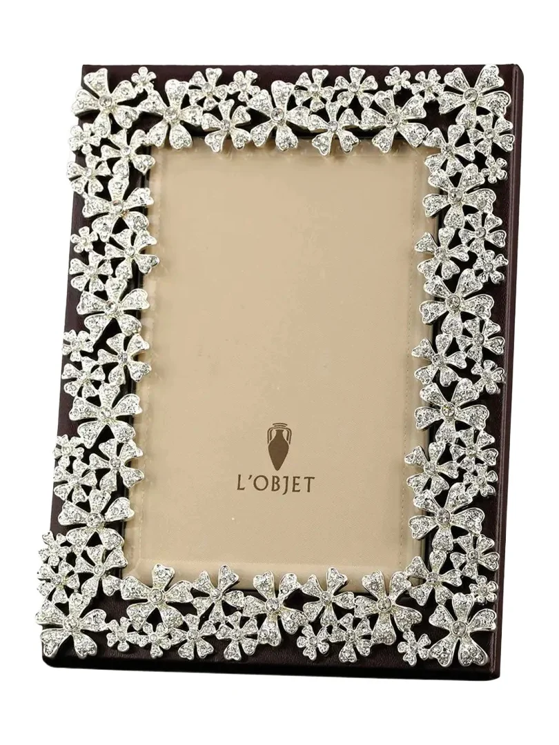 L'Objet Garland Swarovski Crystal Picture Frame, 8x10"