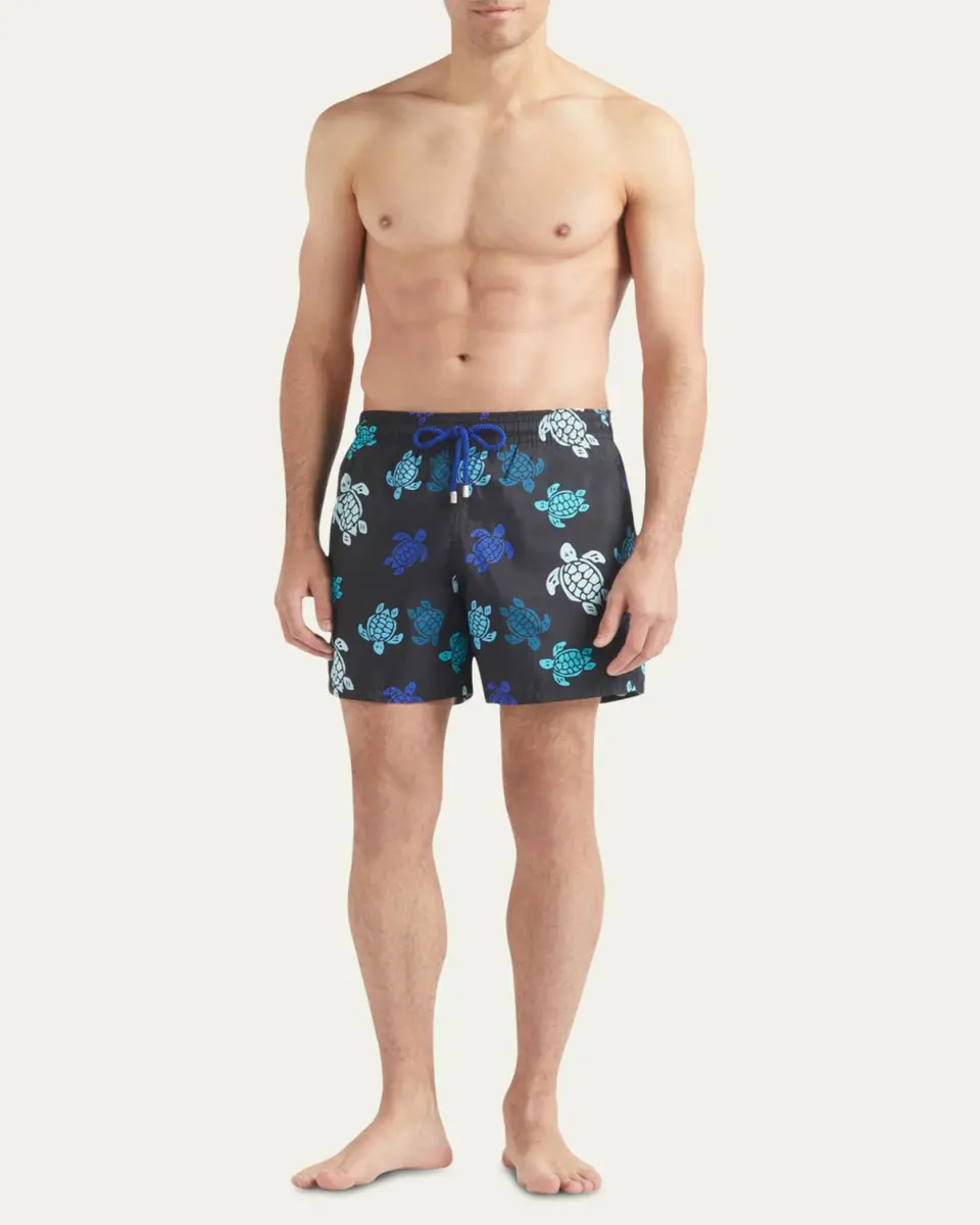 Vilebrequin Men's Multicolor Turtle-Print Swim Shorts | Thumbnail 2