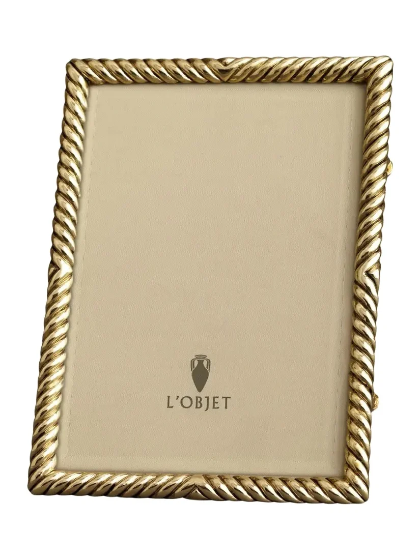 L'Objet Deco Twist 24k Gold Picture Frame, 8" x 10"