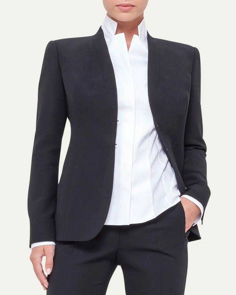 Akris Shawl-Collar Wool Jacket | Thumbnail 3