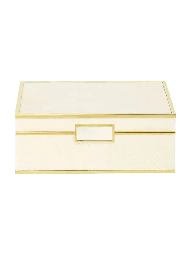 Embossed Faux Shagreen Jewelry Box