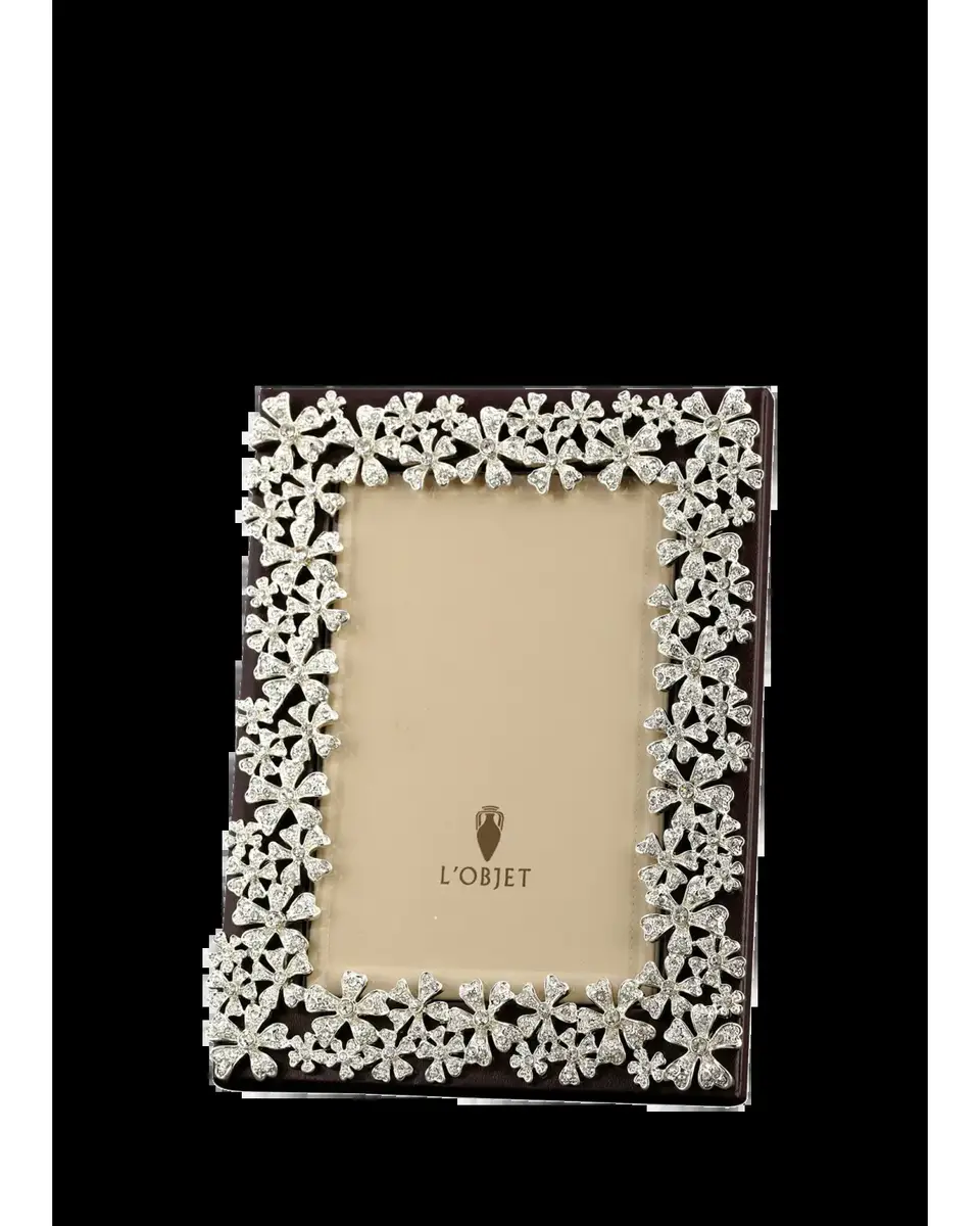 L'Objet Platinum-Plated Swarovski Crystal Garland Picture Frame | Thumbnail 2